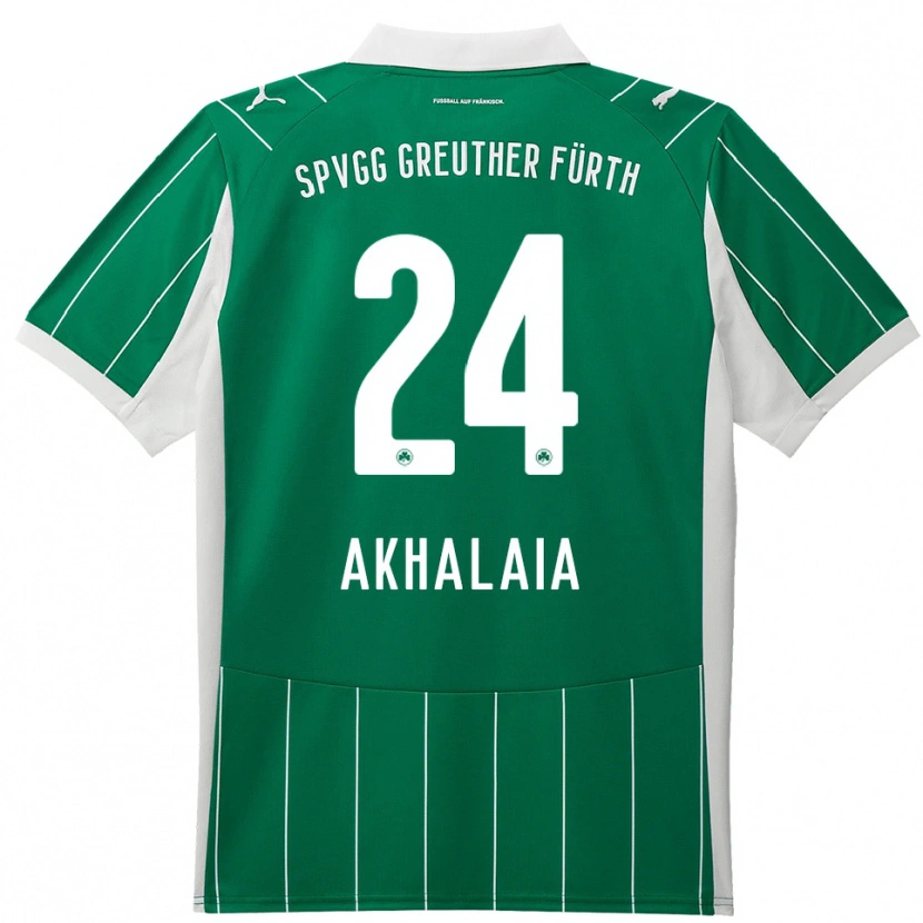 Danxen Heren Lado Akhalaia #24 Groen Wit Uitshirt Uittenue 2025/26 T-Shirt België