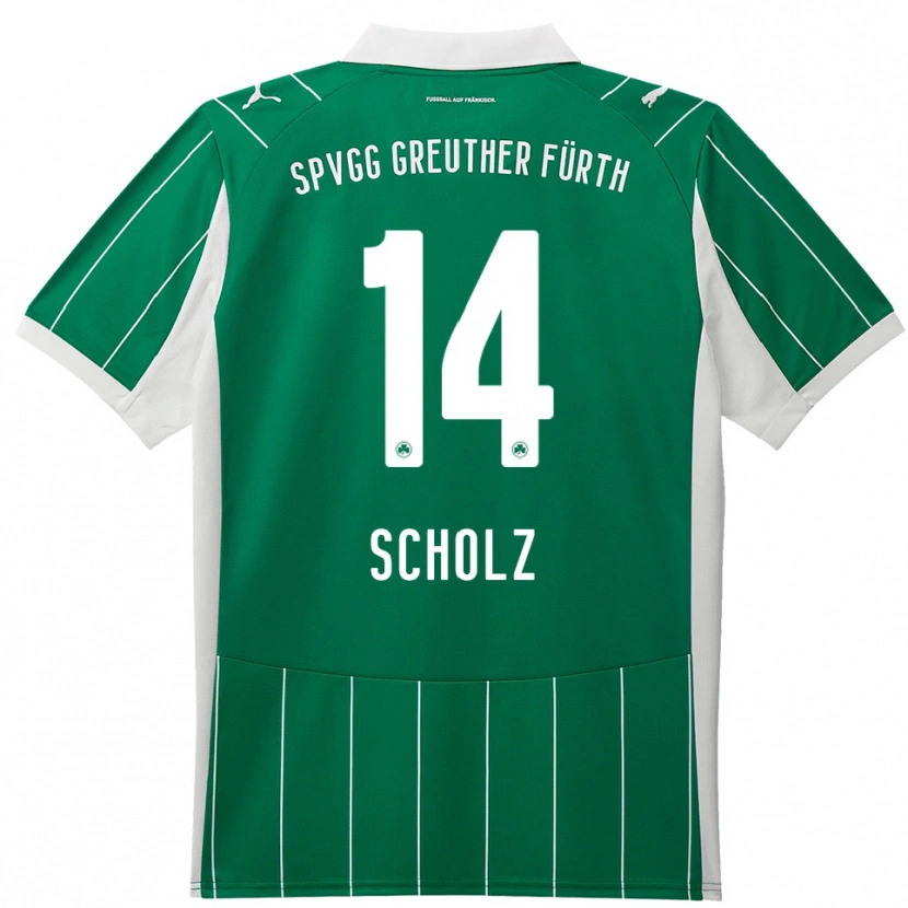 Danxen Heren Yannick Scholz #14 Groen Wit Uitshirt Uittenue 2025/26 T-Shirt België