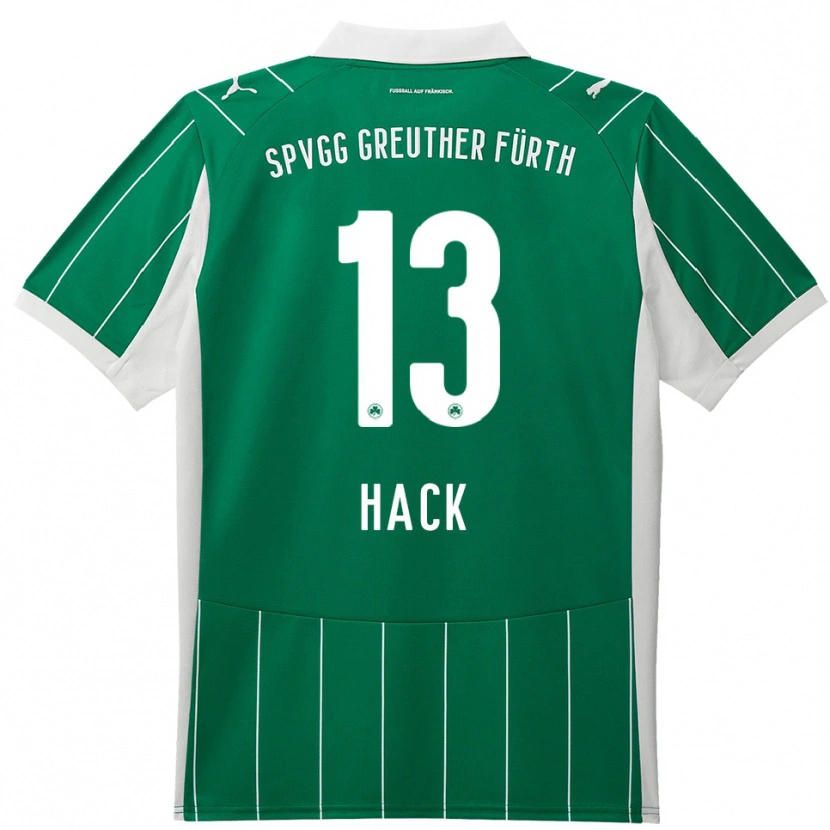 Danxen Heren Philipp Hack #13 Groen Wit Uitshirt Uittenue 2025/26 T-Shirt België