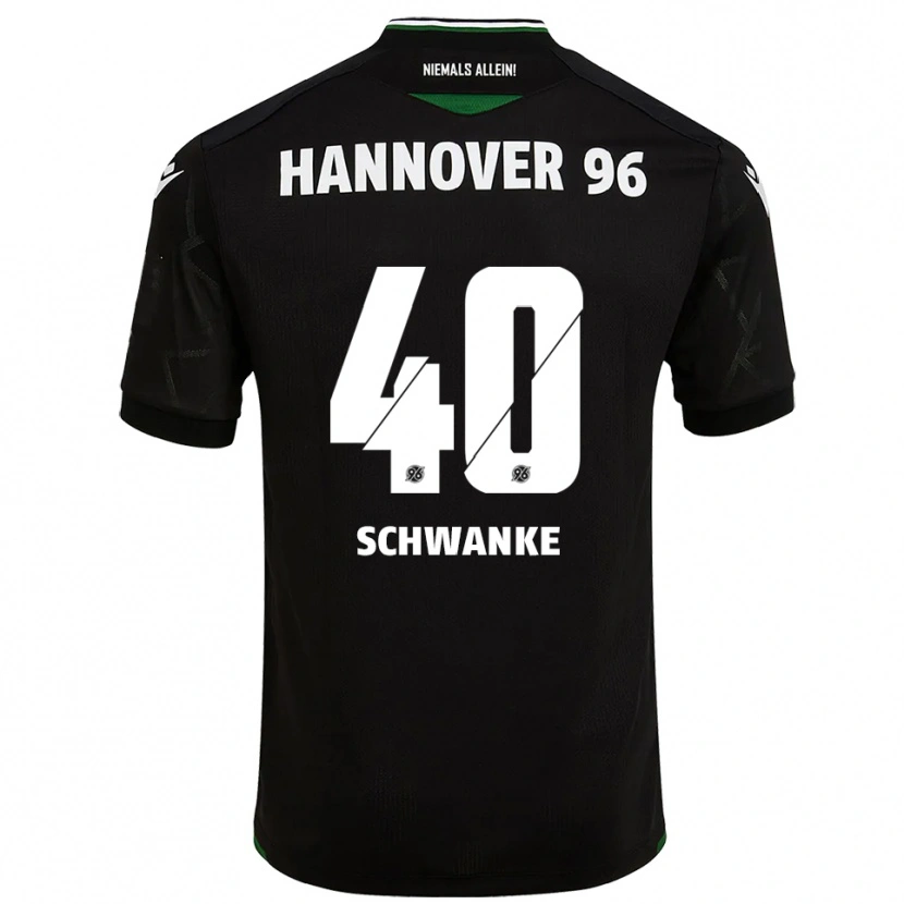 Danxen Heren Jonas Schwanke #40 Zwart Groen Uitshirt Uittenue 2025/26 T-Shirt België