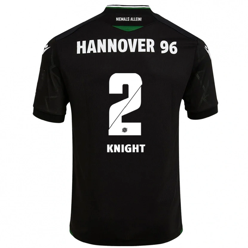 Danxen Heren Josh Knight #2 Zwart Groen Uitshirt Uittenue 2025/26 T-Shirt België