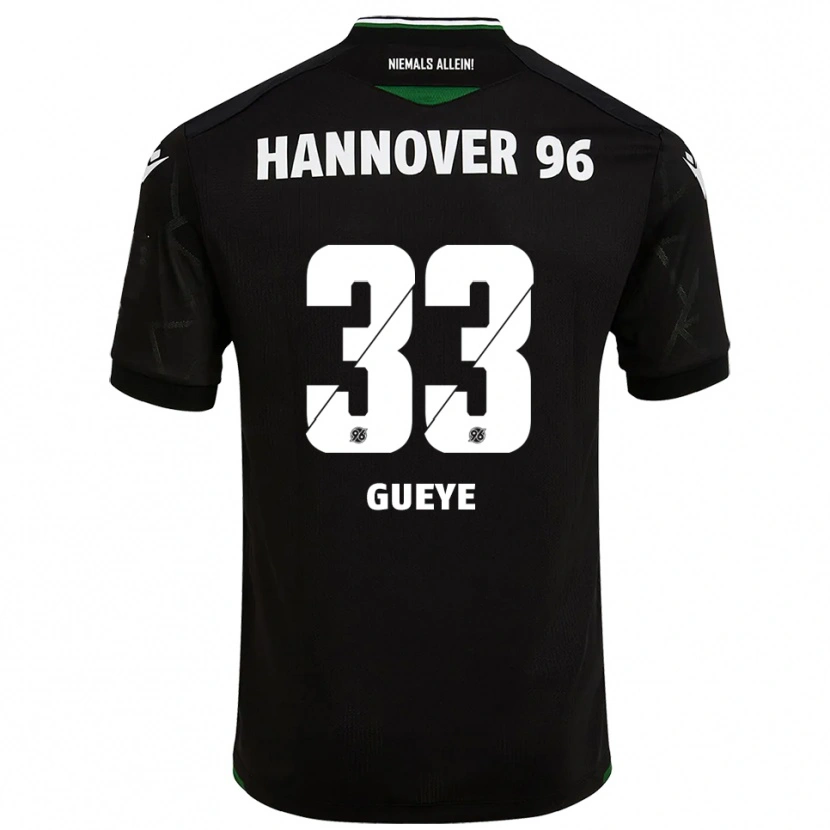 Danxen Heren Abdoulaye Gueye #33 Zwart Groen Uitshirt Uittenue 2025/26 T-Shirt België