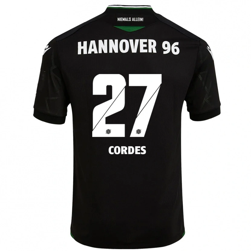 Danxen Heren Leticia Cordes #27 Zwart Groen Uitshirt Uittenue 2025/26 T-Shirt België