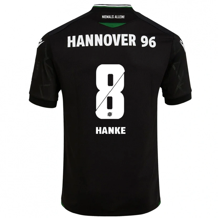 Danxen Heren Anton Hanke #8 Zwart Groen Uitshirt Uittenue 2025/26 T-Shirt België