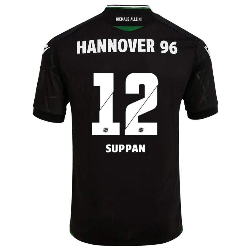 Danxen Heren Jannik Suppan #12 Zwart Groen Uitshirt Uittenue 2025/26 T-Shirt België