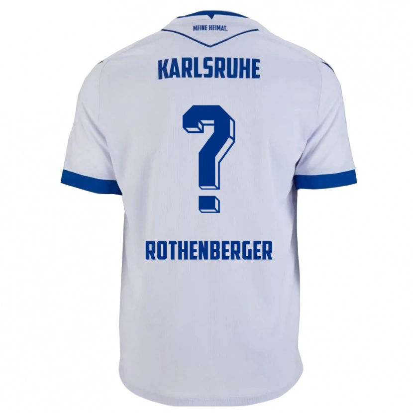 Danxen Heren Paulina Rothenberger #0 Wit Blauw Uitshirt Uittenue 2025/26 T-Shirt België