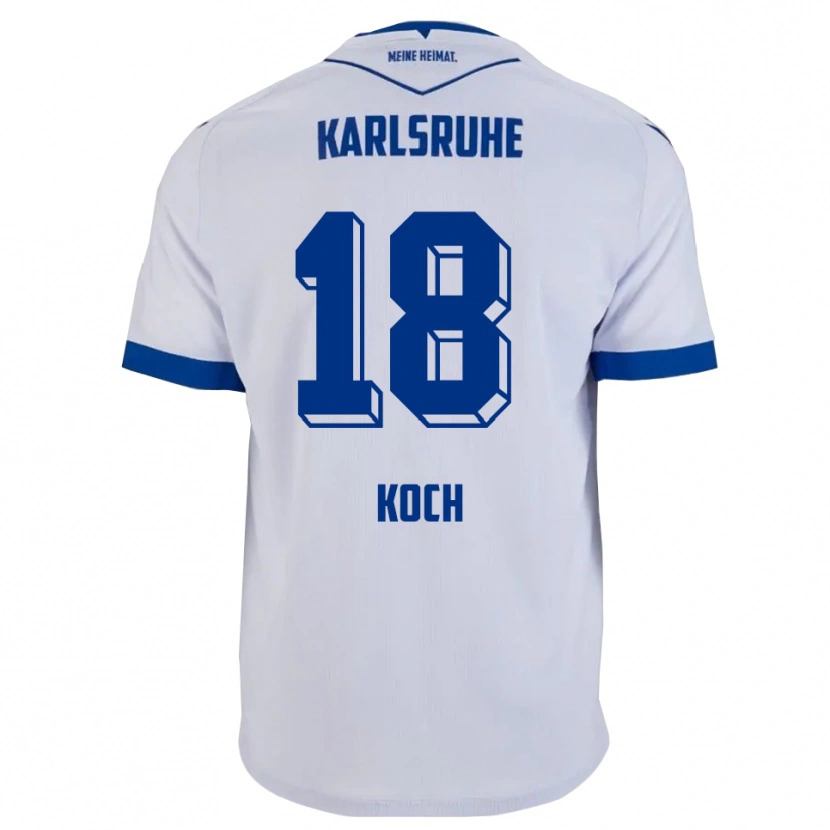 Danxen Heren Aki Koch #18 Wit Blauw Uitshirt Uittenue 2025/26 T-Shirt België