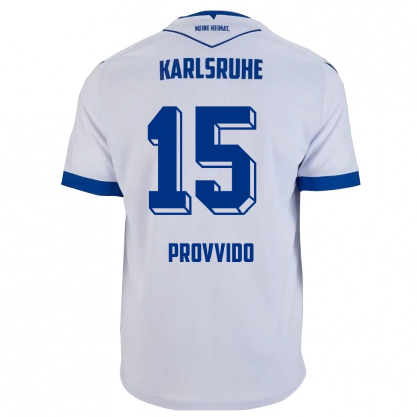 Danxen Heren Luca Provvido #15 Wit Blauw Uitshirt Uittenue 2025/26 T-Shirt België
