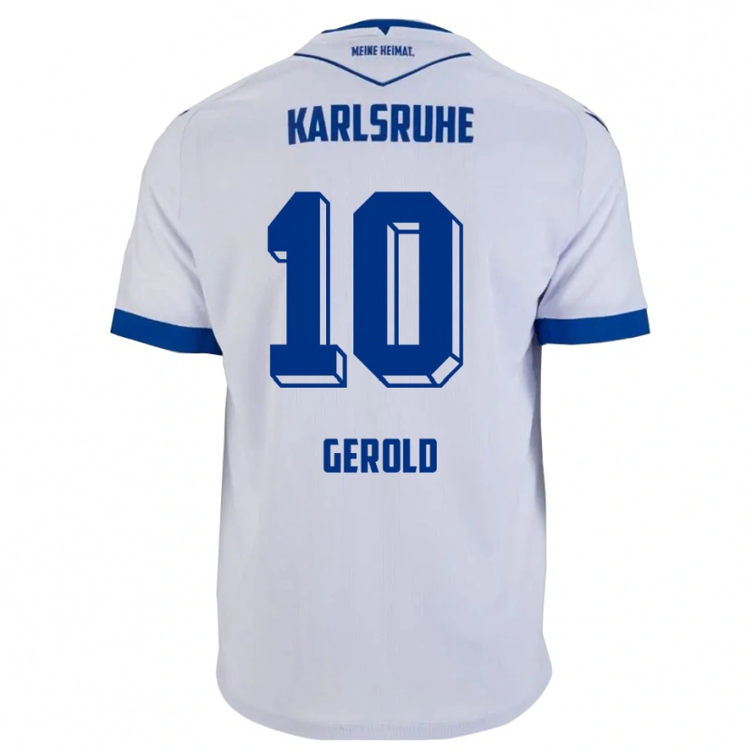 Danxen Heren Julian Gerold #10 Wit Blauw Uitshirt Uittenue 2025/26 T-Shirt België