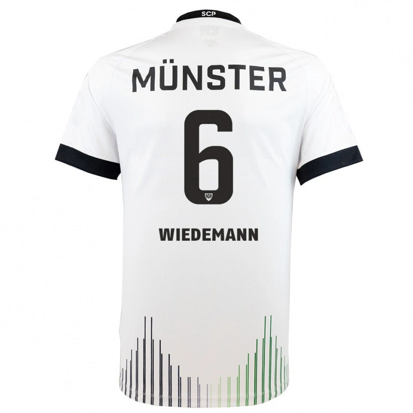 Danxen Heren Lino Wiedemann #6 Wit Zwart Uitshirt Uittenue 2025/26 T-Shirt België