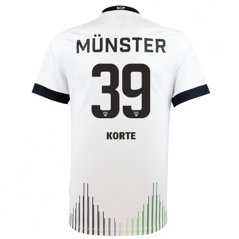 Danxen Heren Jakob Korte #39 Wit Zwart Uitshirt Uittenue 2025/26 T-Shirt België