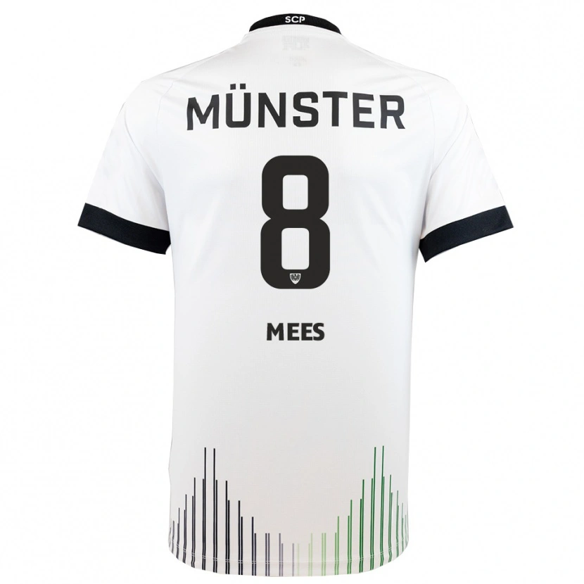 Danxen Heren Joshua Mees #8 Wit Zwart Uitshirt Uittenue 2025/26 T-Shirt België