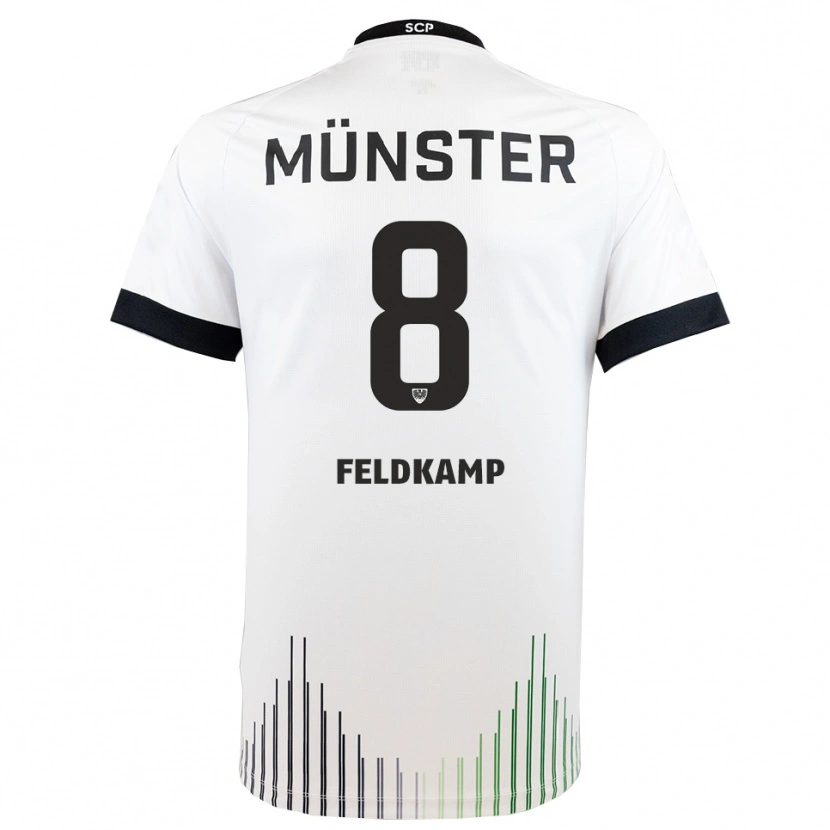 Danxen Heren Noah Feldkamp #8 Wit Zwart Uitshirt Uittenue 2025/26 T-Shirt België