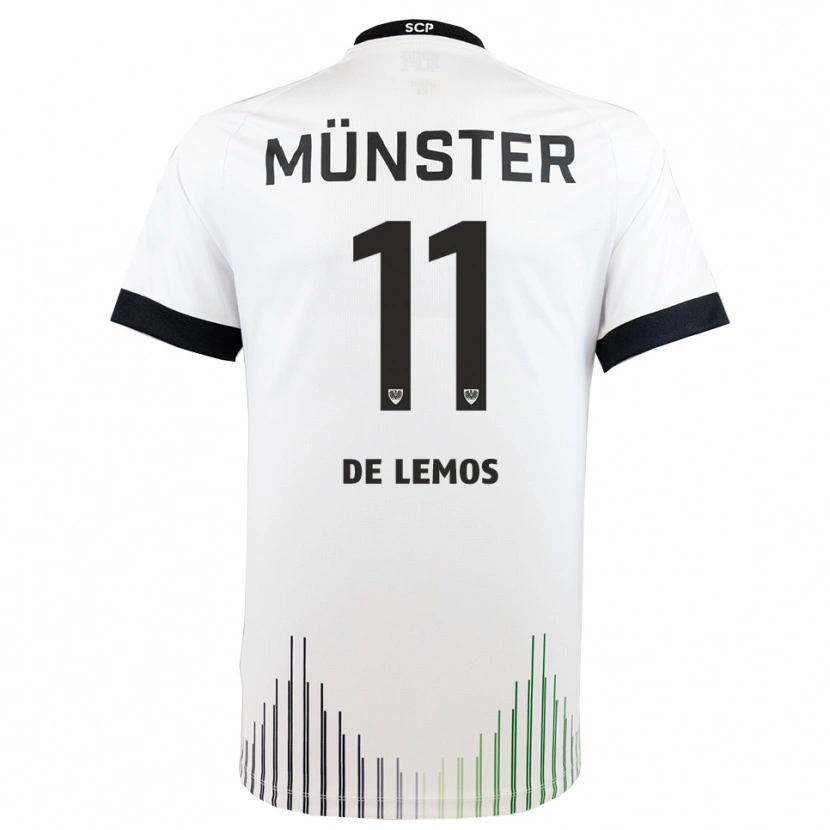 Danxen Heren Emmanuel De Lemos #11 Wit Zwart Uitshirt Uittenue 2025/26 T-Shirt België