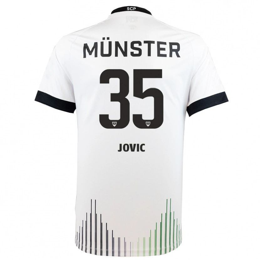 Danxen Heren Jovan Jovic #35 Wit Zwart Uitshirt Uittenue 2025/26 T-Shirt België