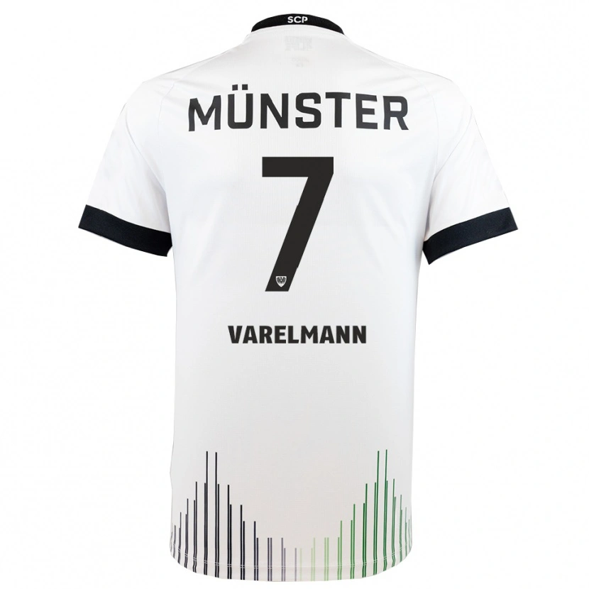 Danxen Heren Malte Varelmann #7 Wit Zwart Uitshirt Uittenue 2025/26 T-Shirt België