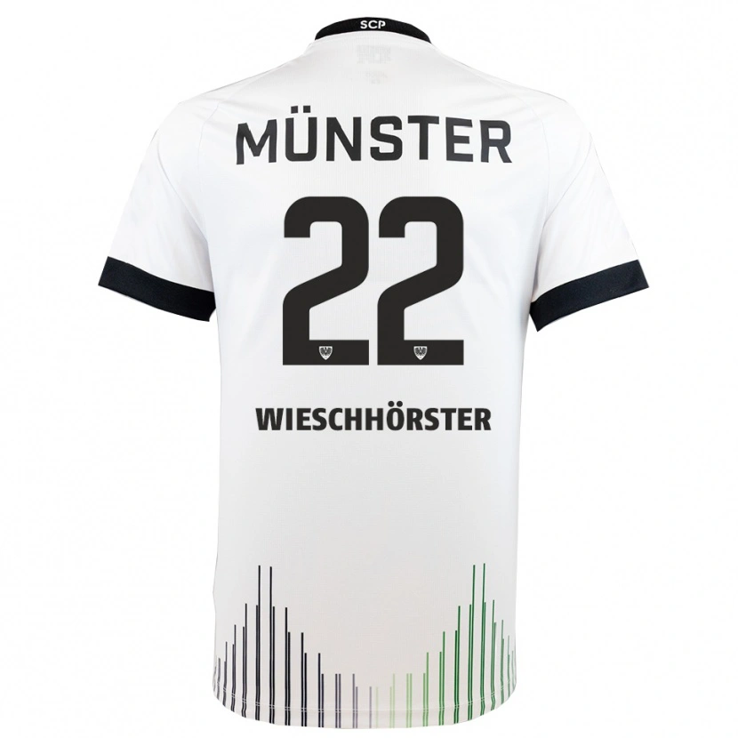 Danxen Heren Falk Wieschhörster #22 Wit Zwart Uitshirt Uittenue 2025/26 T-Shirt België