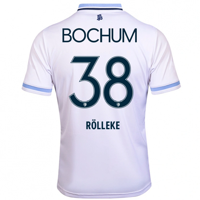 Danxen Heren Hugo Rölleke #38 Wit Hemelsblauw Uitshirt Uittenue 2025/26 T-Shirt België