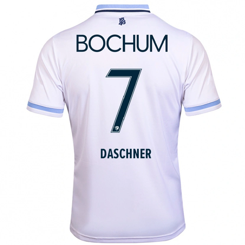 Danxen Heren Lukas Daschner #7 Wit Hemelsblauw Uitshirt Uittenue 2025/26 T-Shirt België
