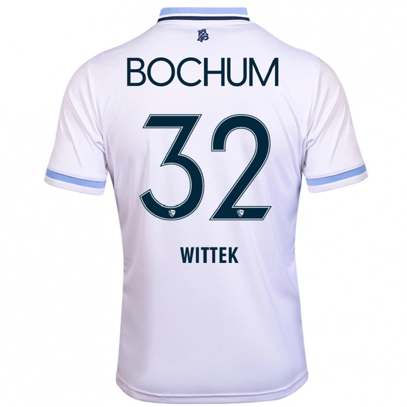 Danxen Heren Maximilian Wittek #32 Wit Hemelsblauw Uitshirt Uittenue 2025/26 T-Shirt België
