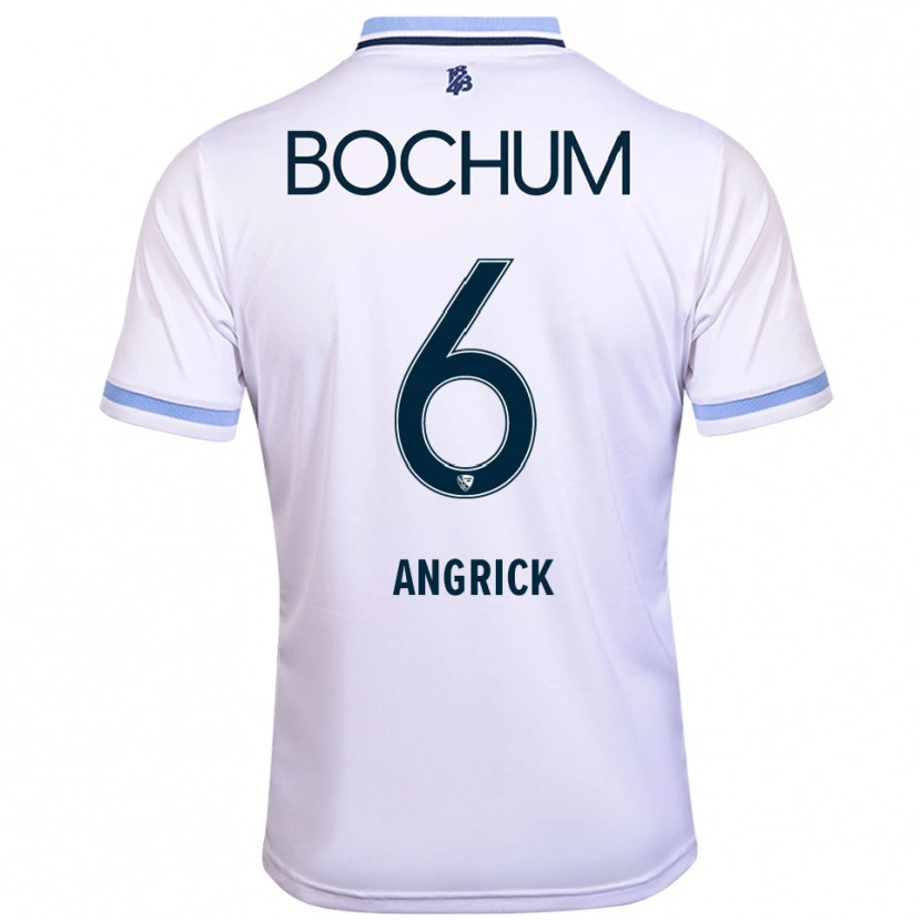 Danxen Heren Janine Angrick #6 Wit Hemelsblauw Uitshirt Uittenue 2025/26 T-Shirt België