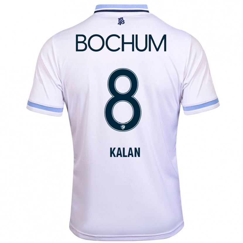 Danxen Heren Nail Kalan #8 Wit Hemelsblauw Uitshirt Uittenue 2025/26 T-Shirt België