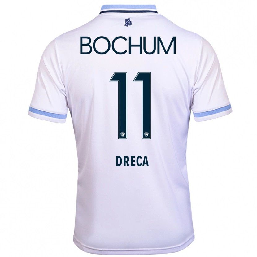 Danxen Heren Benjamin Dreca #11 Wit Hemelsblauw Uitshirt Uittenue 2025/26 T-Shirt België