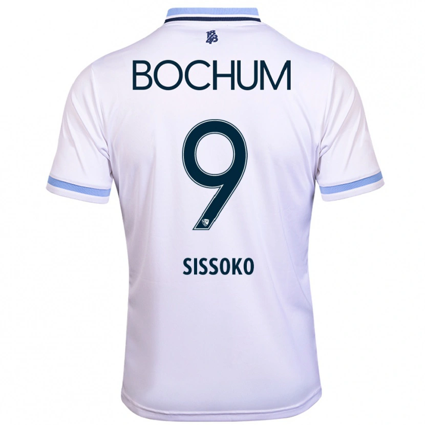 Danxen Heren Ibrahim Sissoko #9 Wit Hemelsblauw Uitshirt Uittenue 2025/26 T-Shirt België