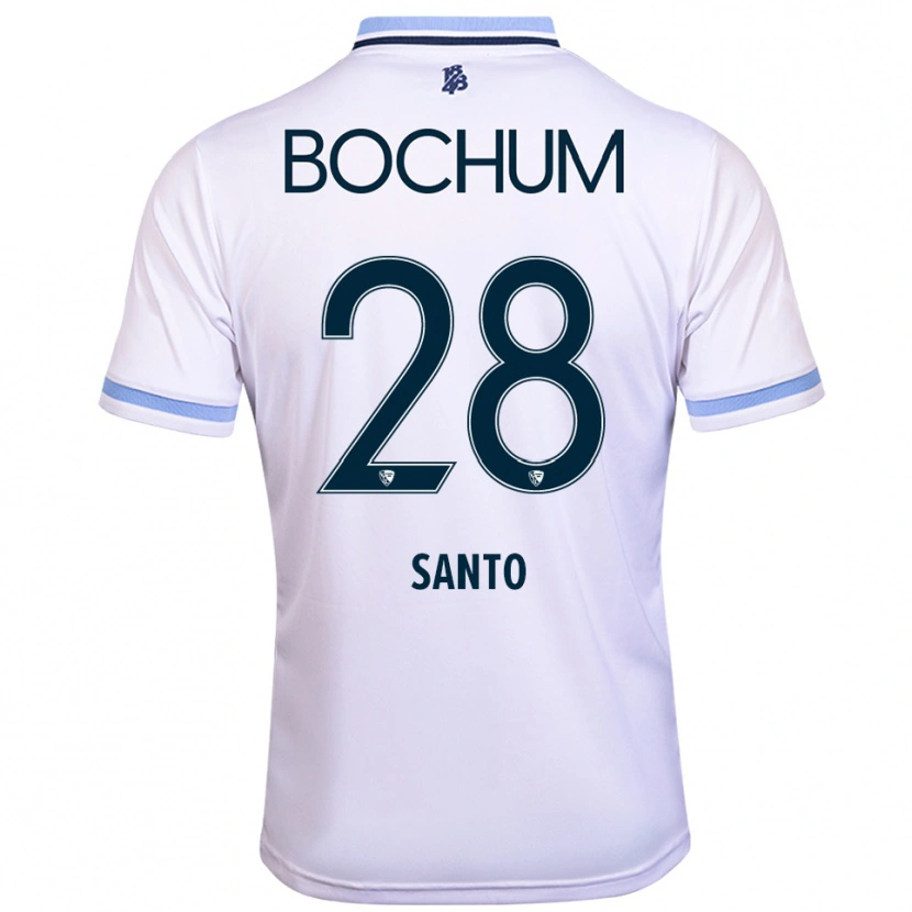 Danxen Heren Lumiere Santo #28 Wit Hemelsblauw Uitshirt Uittenue 2025/26 T-Shirt België