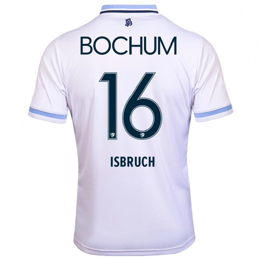 Danxen Heren Lasse Isbruch #16 Wit Hemelsblauw Uitshirt Uittenue 2025/26 T-Shirt België
