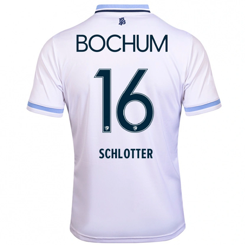 Danxen Heren Joel Schlotter #16 Wit Hemelsblauw Uitshirt Uittenue 2025/26 T-Shirt België