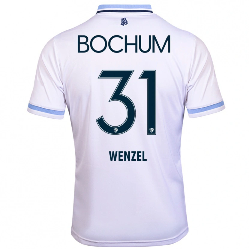 Danxen Heren Franziska Wenzel #31 Wit Hemelsblauw Uitshirt Uittenue 2025/26 T-Shirt België
