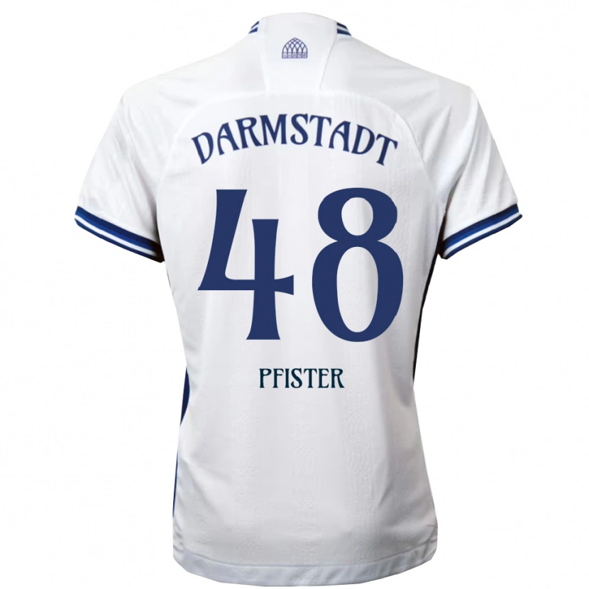 Danxen Heren Max Pfister #48 Wit Blauw Uitshirt Uittenue 2025/26 T-Shirt België