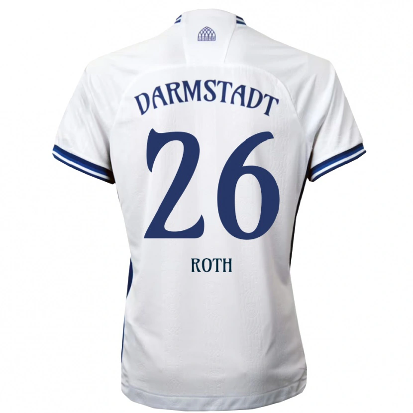 Danxen Heren Maximilian Roth #26 Wit Blauw Uitshirt Uittenue 2025/26 T-Shirt België