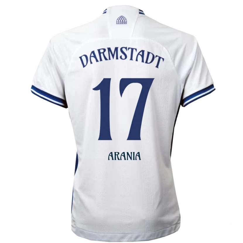 Danxen Heren Asaf Arania #17 Wit Blauw Uitshirt Uittenue 2025/26 T-Shirt België