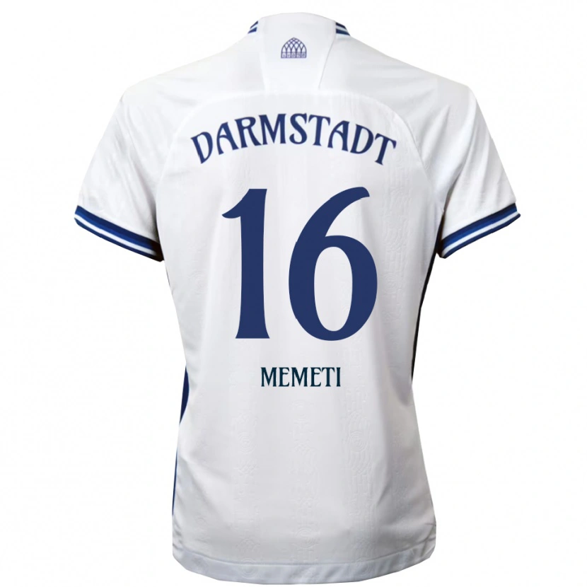 Danxen Heren Dilon Memeti #16 Wit Blauw Uitshirt Uittenue 2025/26 T-Shirt België