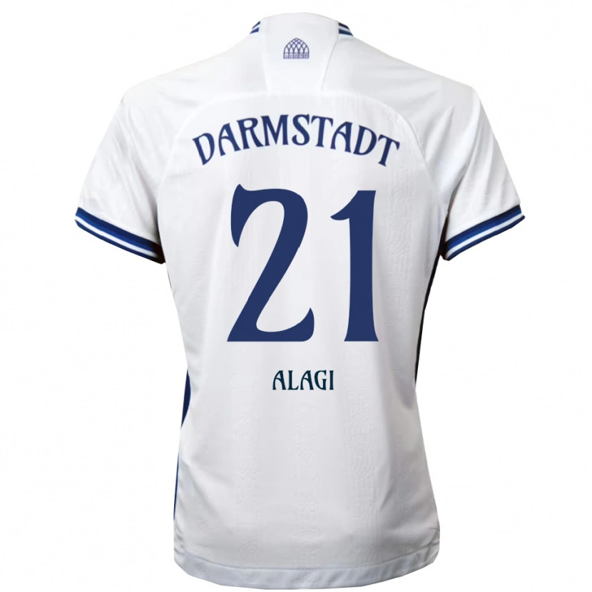 Danxen Heren Aziz Alagi #21 Wit Blauw Uitshirt Uittenue 2025/26 T-Shirt België