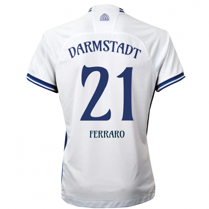 Danxen Heren Enzo Ferraro #21 Wit Blauw Uitshirt Uittenue 2025/26 T-Shirt België