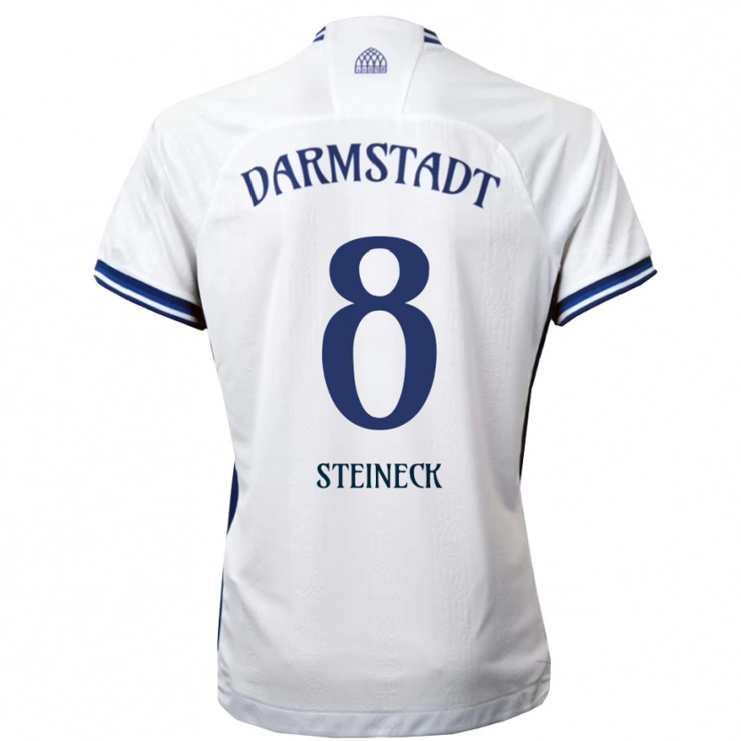Danxen Heren Tom Steineck #8 Wit Blauw Uitshirt Uittenue 2025/26 T-Shirt België