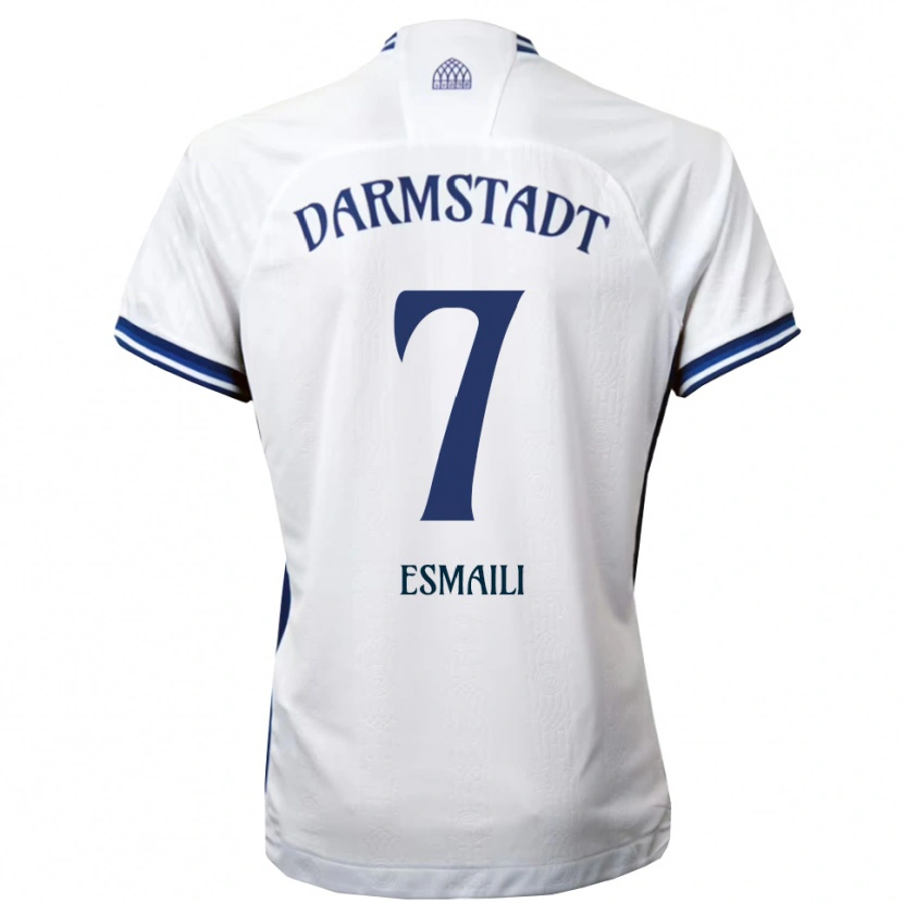 Danxen Heren Ali Esmaili #7 Wit Blauw Uitshirt Uittenue 2025/26 T-Shirt België