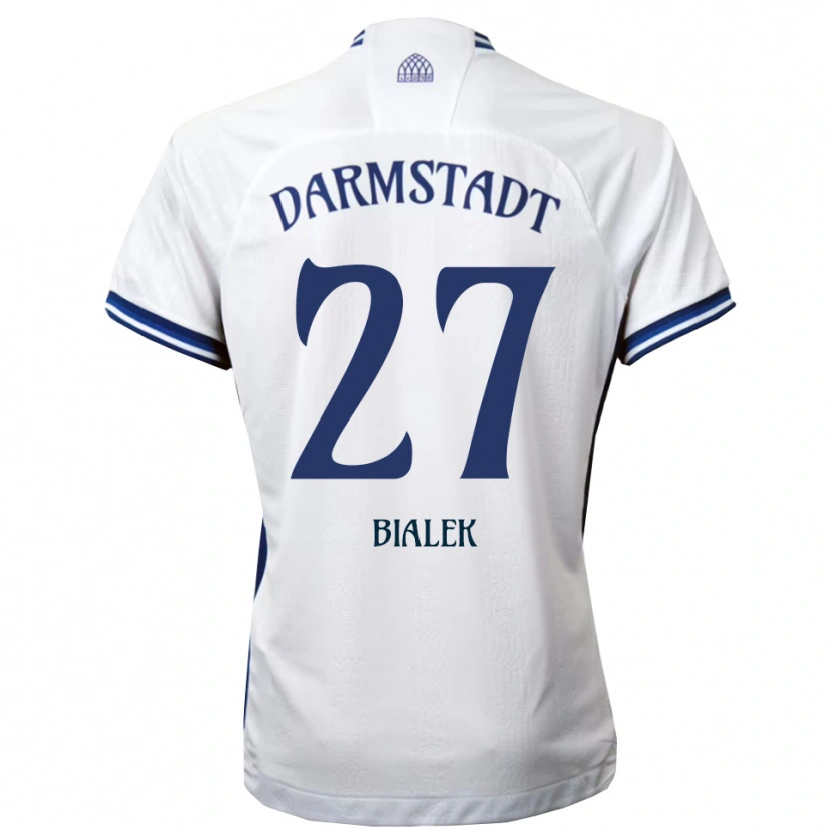 Danxen Heren Bartosz Bialek #27 Wit Blauw Uitshirt Uittenue 2025/26 T-Shirt België