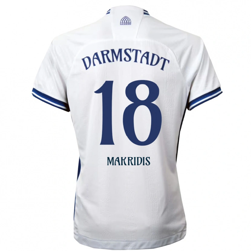 Danxen Heren Georgios Makridis #18 Wit Blauw Uitshirt Uittenue 2025/26 T-Shirt België