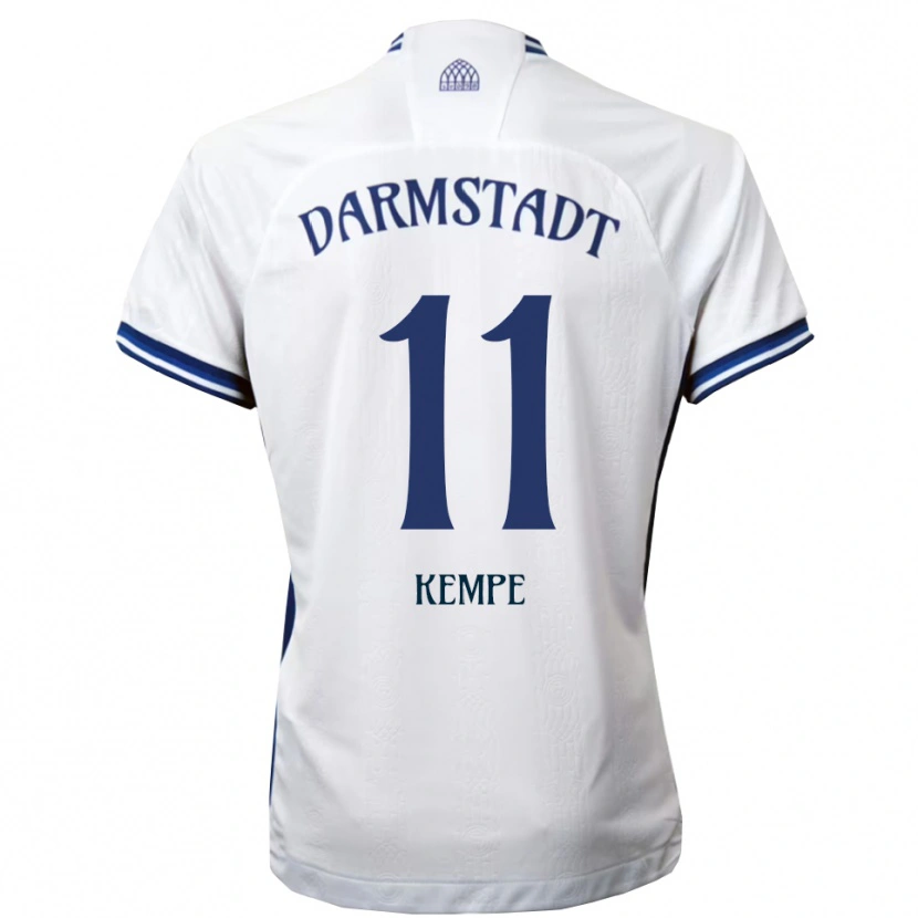 Danxen Heren Tobias Kempe #11 Wit Blauw Uitshirt Uittenue 2025/26 T-Shirt België