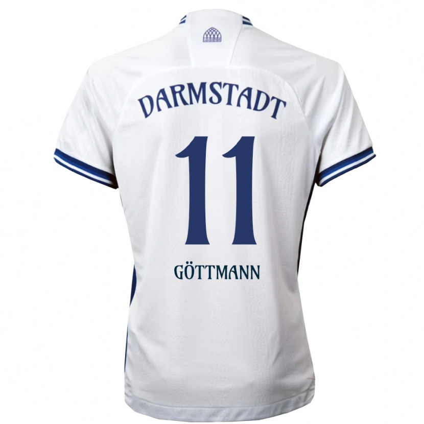 Danxen Heren Levin Göttmann #11 Wit Blauw Uitshirt Uittenue 2025/26 T-Shirt België