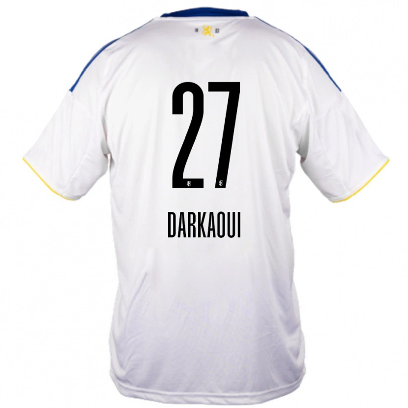 Danxen Heren Gibriel Darkaoui #27 Wit Blauw Geel Uitshirt Uittenue 2025/26 T-Shirt België