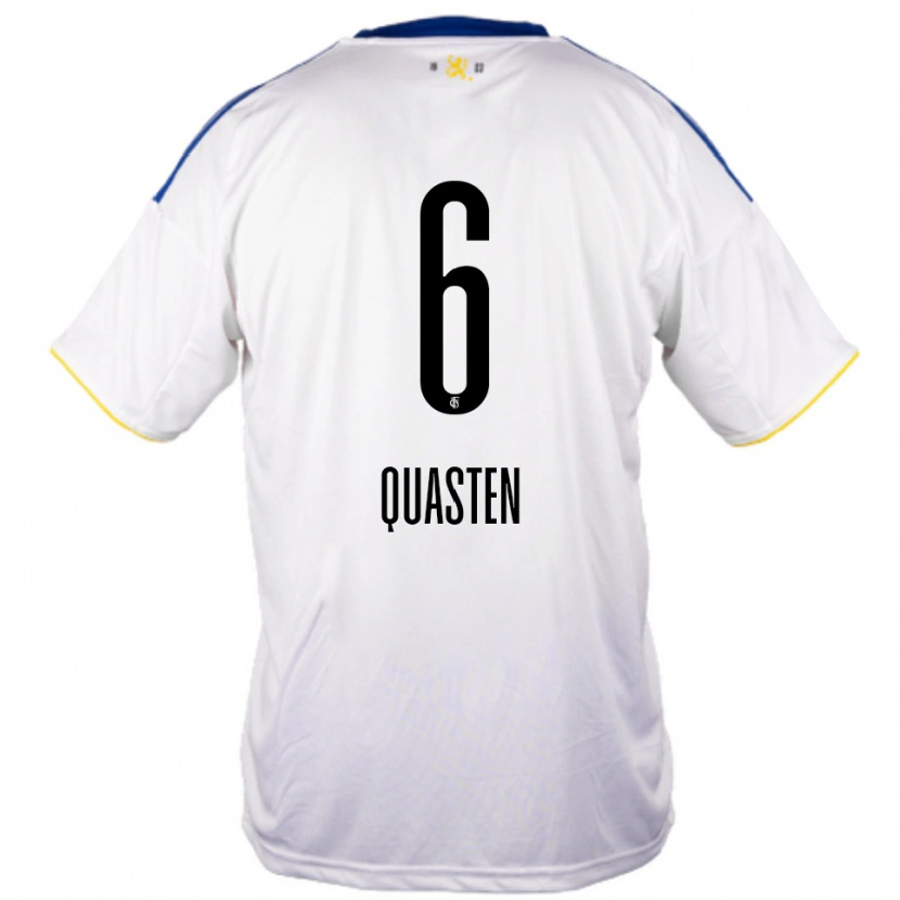 Danxen Heren Felix Quasten #6 Wit Blauw Geel Uitshirt Uittenue 2025/26 T-Shirt België