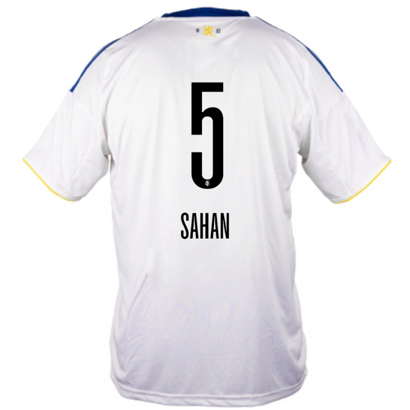 Danxen Heren Vakkas Sahan #5 Wit Blauw Geel Uitshirt Uittenue 2025/26 T-Shirt België