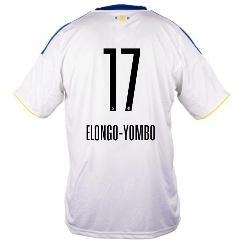 Danxen Heren Rodney Elongo-Yombo #17 Wit Blauw Geel Uitshirt Uittenue 2025/26 T-Shirt België