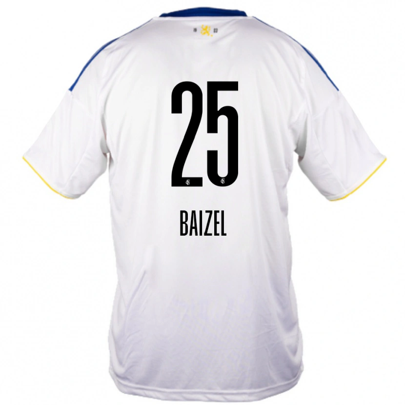 Danxen Heren David Baizel #25 Wit Blauw Geel Uitshirt Uittenue 2025/26 T-Shirt België
