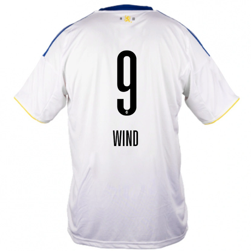 Danxen Heren Lena Wind #9 Wit Blauw Geel Uitshirt Uittenue 2025/26 T-Shirt België